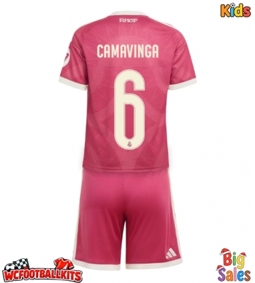 Real Madrid Eduardo Camavinga #6 Replica Third Stadium Kit for Kids 2026-27 Short Sleeve (+ pants)